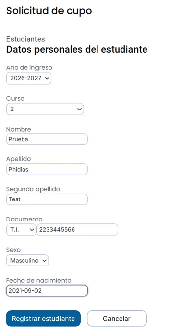 Fully online registrations