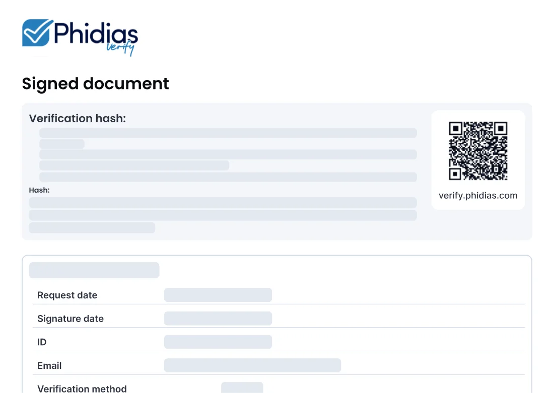 Signiertes Dokument mit QR-Verifizierungscode